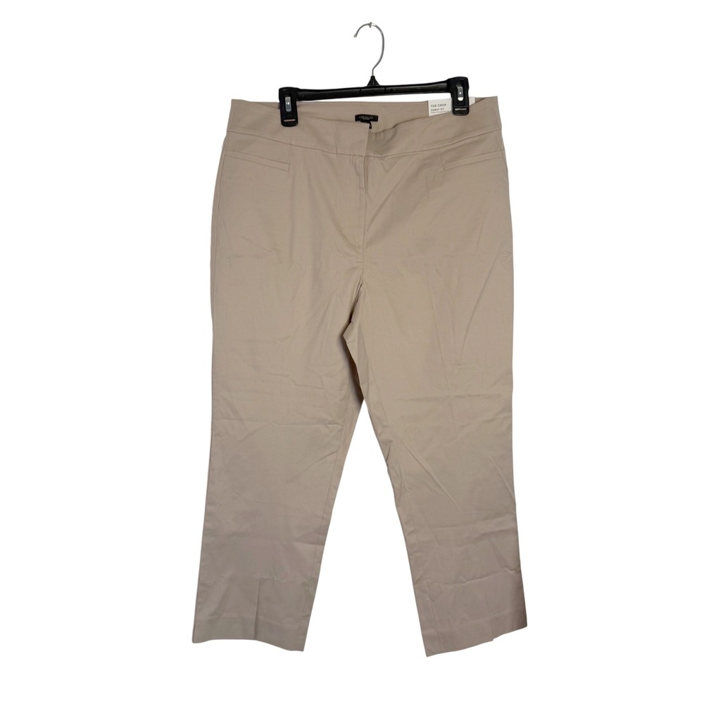 Ann Taylor Factory The Crop Curvy Fit Tan Khaki Ankle Pants Size 12 NWT